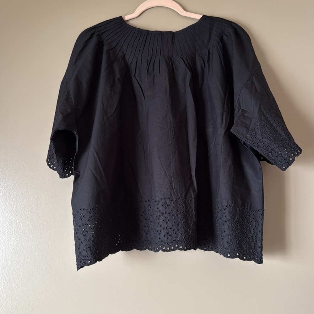 J. Crew Jolie Top in Eyelet Cotton Poplin - Picture 7 of 12